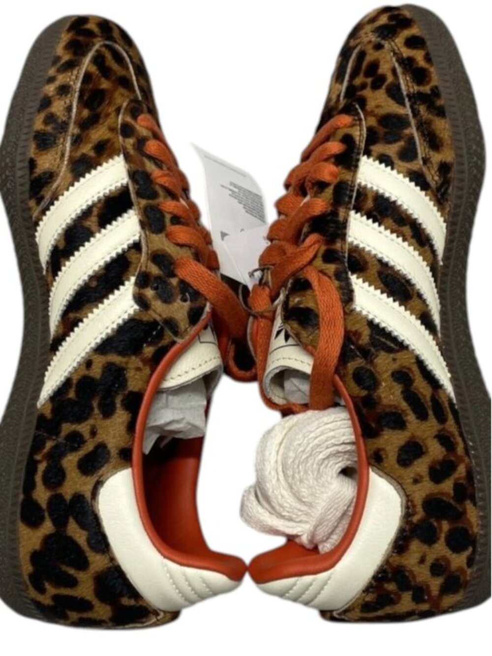 adidas Leopard Print Sneakers with Orange Accents - Picture 8 of 11